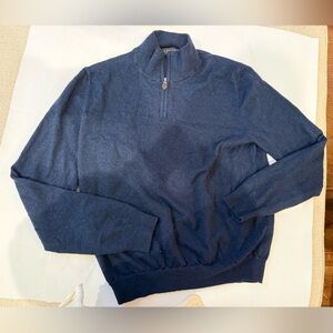 Bloomingdale's Deep Blue Merino  Wool Sweater